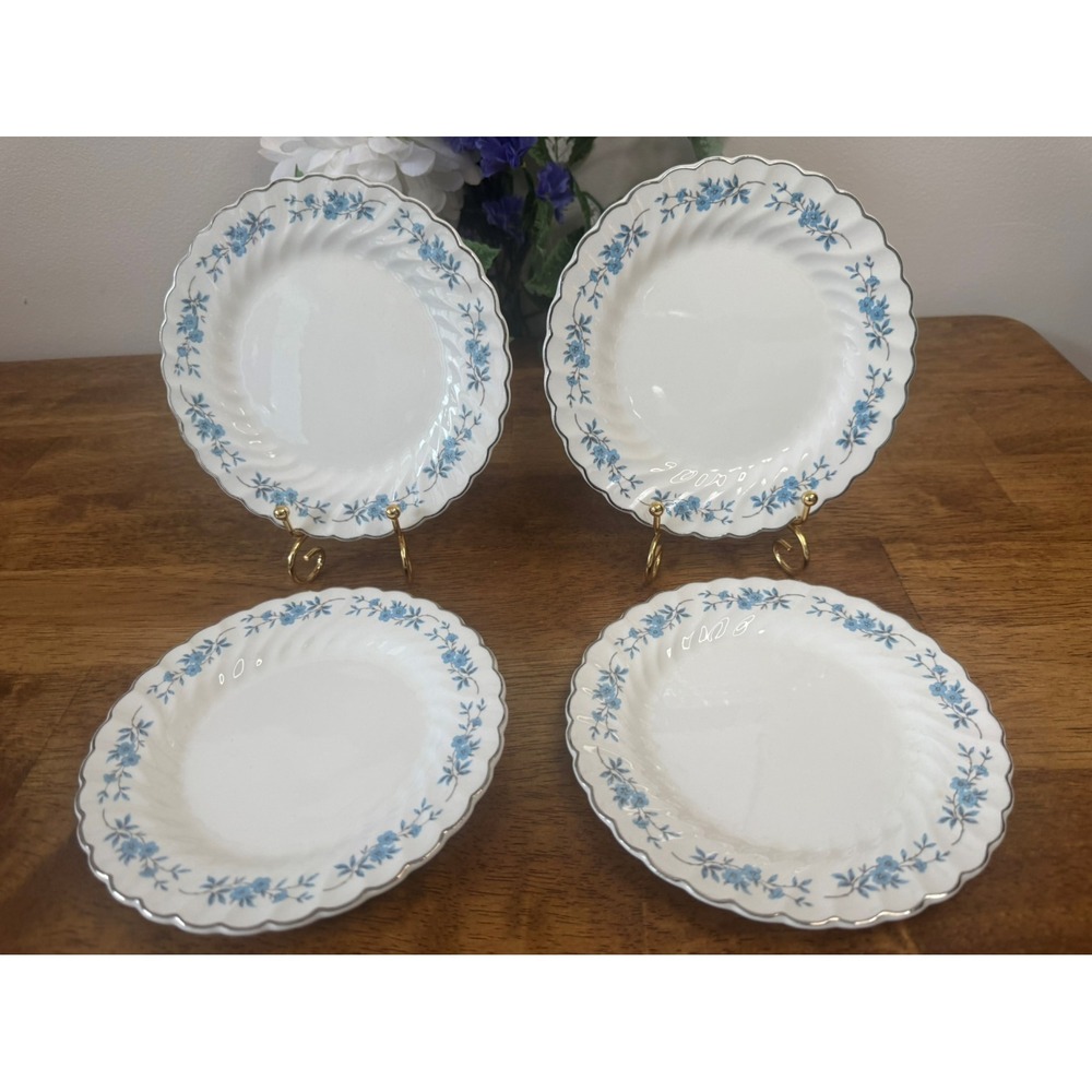 Vintage Johnson Brothers Snowhite Regency Side Plates Set of‎ Four MCM Dining